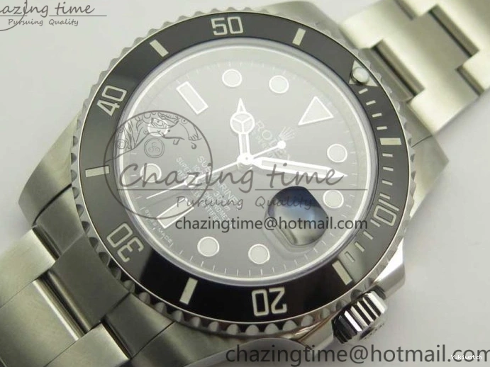 on SS Edition Bracelet 1:1 Best VR3135 Black 904L Ceramic VRF Submariner 116610 LN 0116